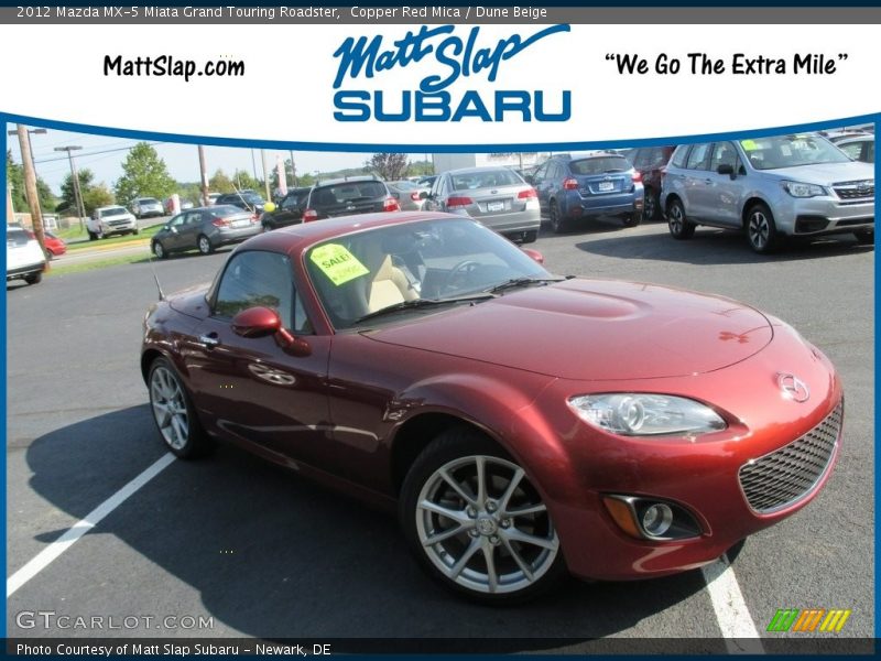 Copper Red Mica / Dune Beige 2012 Mazda MX-5 Miata Grand Touring Roadster