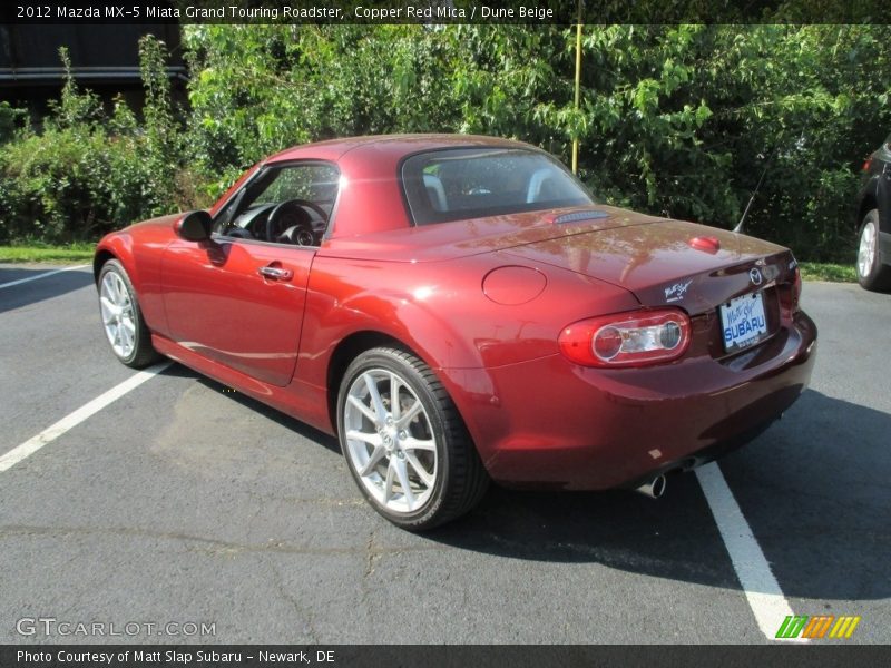 Copper Red Mica / Dune Beige 2012 Mazda MX-5 Miata Grand Touring Roadster