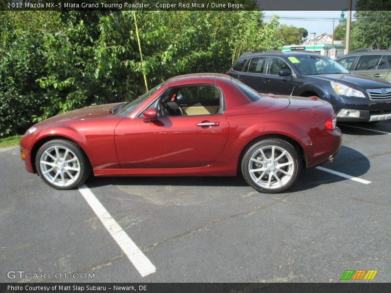Copper Red Mica / Dune Beige 2012 Mazda MX-5 Miata Grand Touring Roadster
