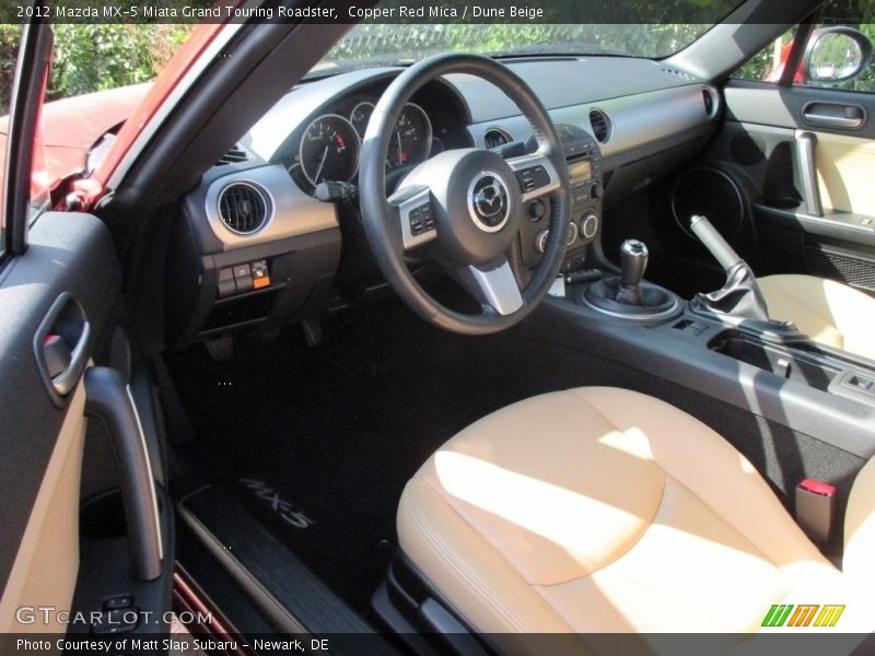 Copper Red Mica / Dune Beige 2012 Mazda MX-5 Miata Grand Touring Roadster