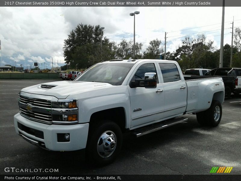 Summit White / High Country Saddle 2017 Chevrolet Silverado 3500HD High Country Crew Cab Dual Rear Wheel 4x4