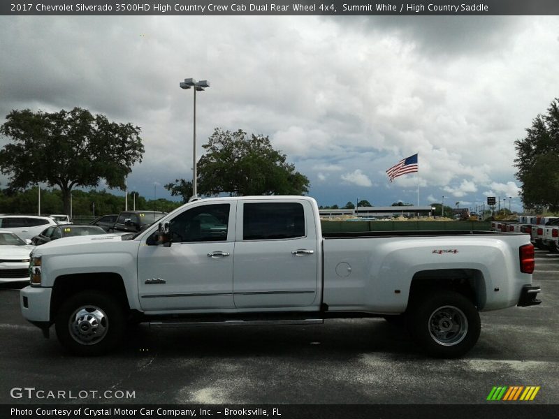 Summit White / High Country Saddle 2017 Chevrolet Silverado 3500HD High Country Crew Cab Dual Rear Wheel 4x4
