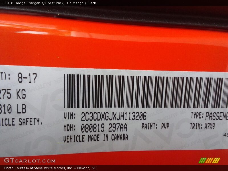 Go Mango / Black 2018 Dodge Charger R/T Scat Pack