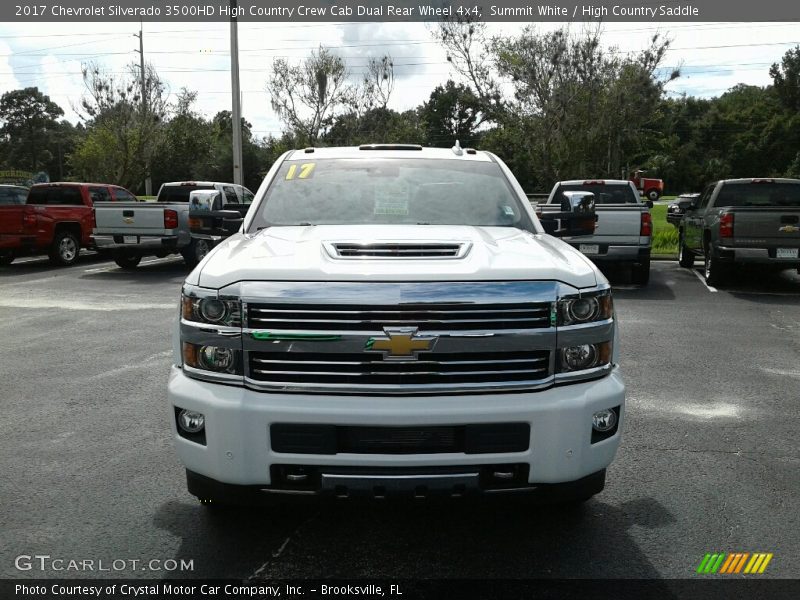 Summit White / High Country Saddle 2017 Chevrolet Silverado 3500HD High Country Crew Cab Dual Rear Wheel 4x4