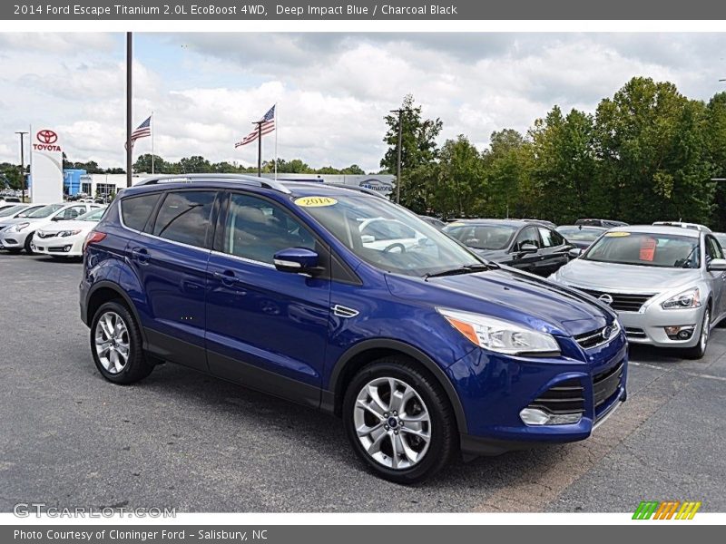 Deep Impact Blue / Charcoal Black 2014 Ford Escape Titanium 2.0L EcoBoost 4WD