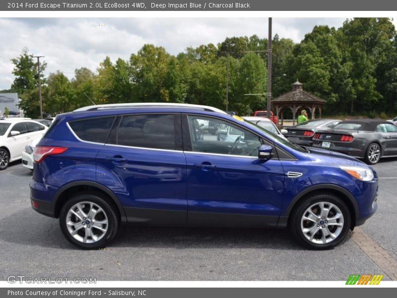 Deep Impact Blue / Charcoal Black 2014 Ford Escape Titanium 2.0L EcoBoost 4WD