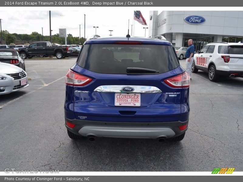 Deep Impact Blue / Charcoal Black 2014 Ford Escape Titanium 2.0L EcoBoost 4WD