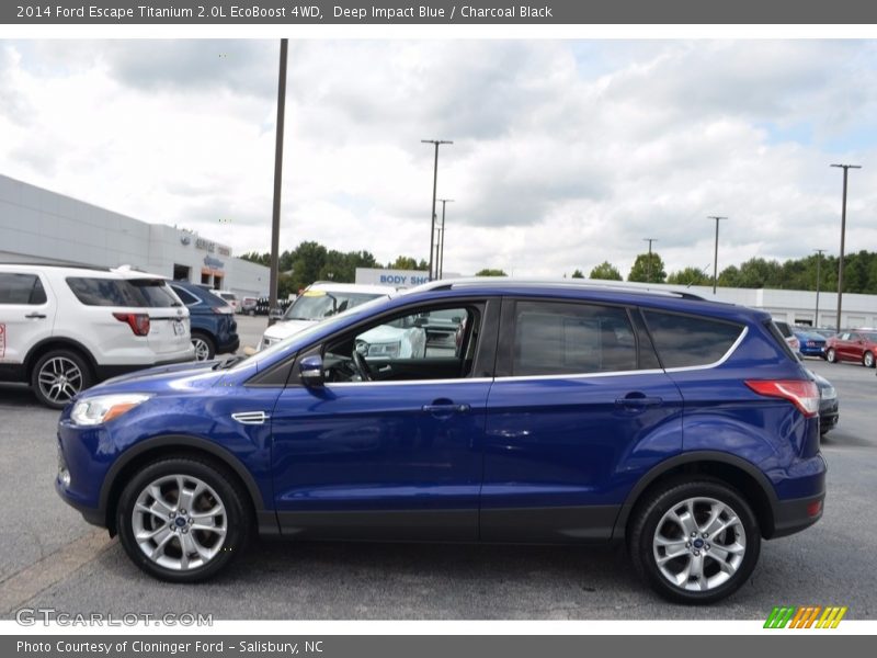 Deep Impact Blue / Charcoal Black 2014 Ford Escape Titanium 2.0L EcoBoost 4WD