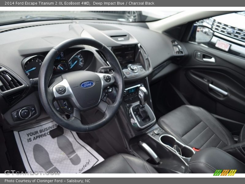 Deep Impact Blue / Charcoal Black 2014 Ford Escape Titanium 2.0L EcoBoost 4WD