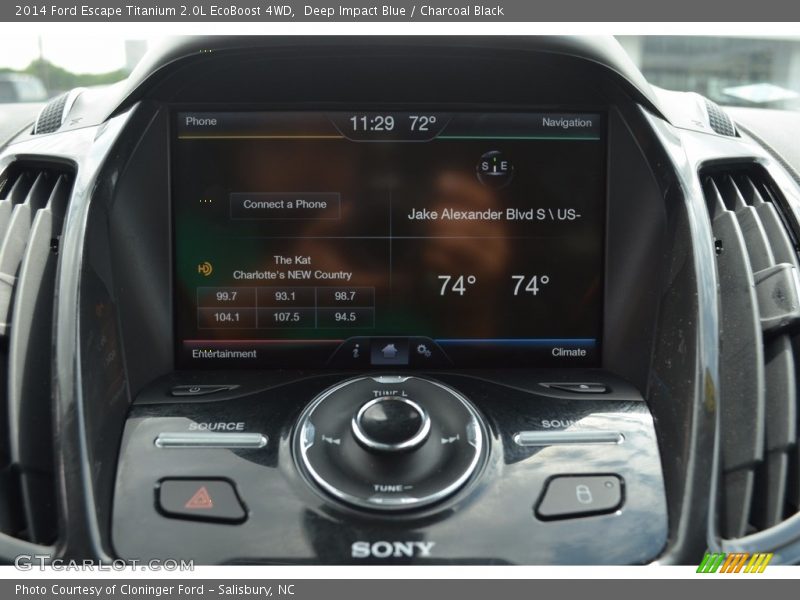 Deep Impact Blue / Charcoal Black 2014 Ford Escape Titanium 2.0L EcoBoost 4WD