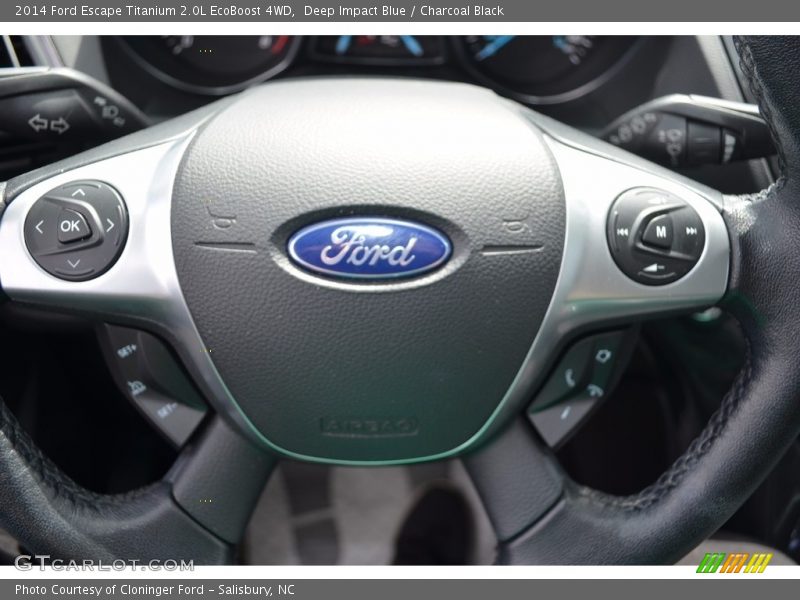 Deep Impact Blue / Charcoal Black 2014 Ford Escape Titanium 2.0L EcoBoost 4WD