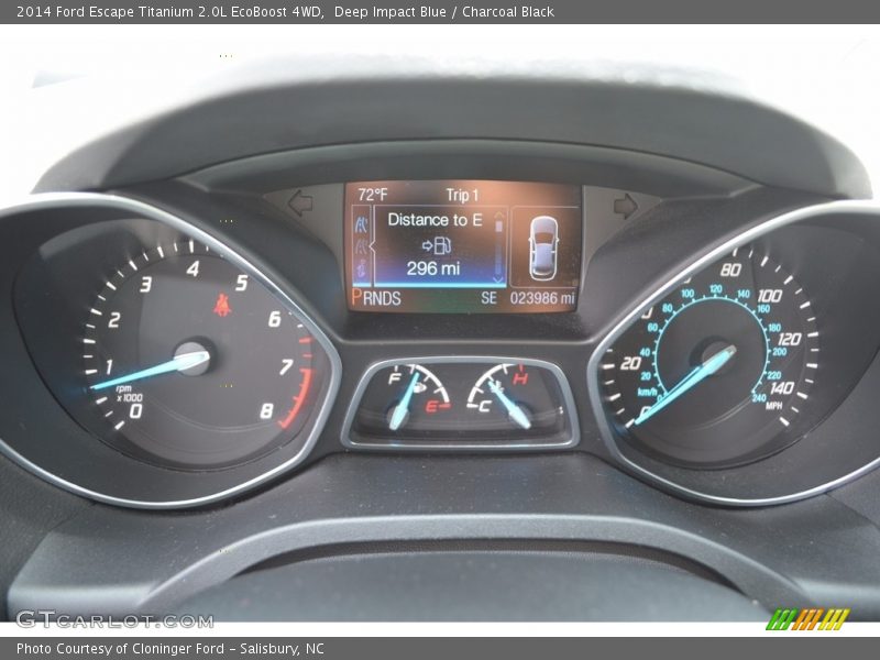 Deep Impact Blue / Charcoal Black 2014 Ford Escape Titanium 2.0L EcoBoost 4WD