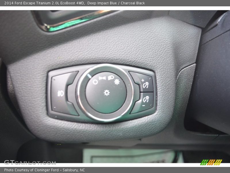 Deep Impact Blue / Charcoal Black 2014 Ford Escape Titanium 2.0L EcoBoost 4WD