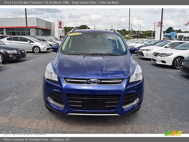 Deep Impact Blue / Charcoal Black 2014 Ford Escape Titanium 2.0L EcoBoost 4WD