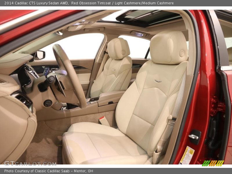 Red Obsession Tintcoat / Light Cashmere/Medium Cashmere 2014 Cadillac CTS Luxury Sedan AWD