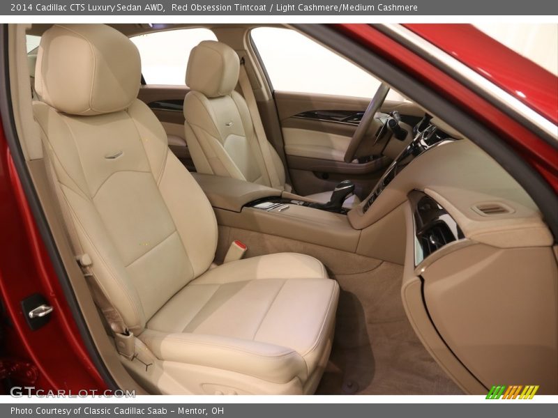 Red Obsession Tintcoat / Light Cashmere/Medium Cashmere 2014 Cadillac CTS Luxury Sedan AWD