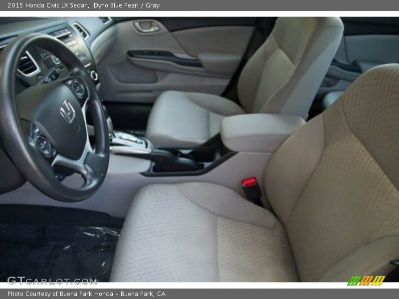 Dyno Blue Pearl / Gray 2015 Honda Civic LX Sedan