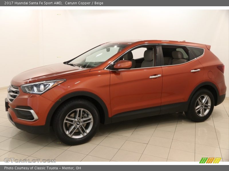 Canyon Copper / Beige 2017 Hyundai Santa Fe Sport AWD