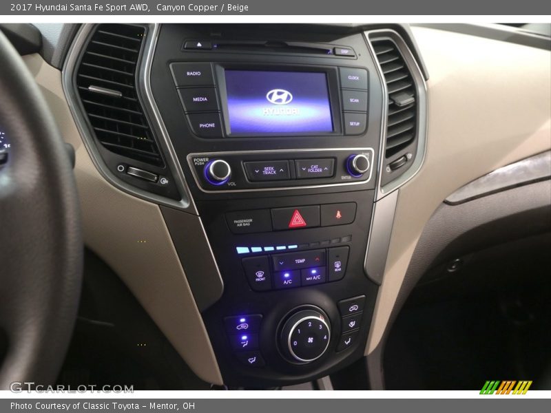 Canyon Copper / Beige 2017 Hyundai Santa Fe Sport AWD