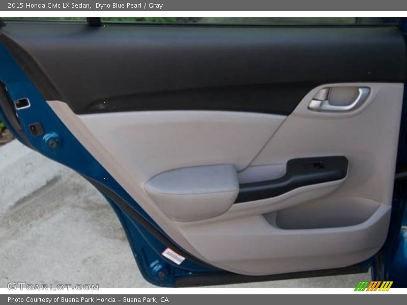 Dyno Blue Pearl / Gray 2015 Honda Civic LX Sedan