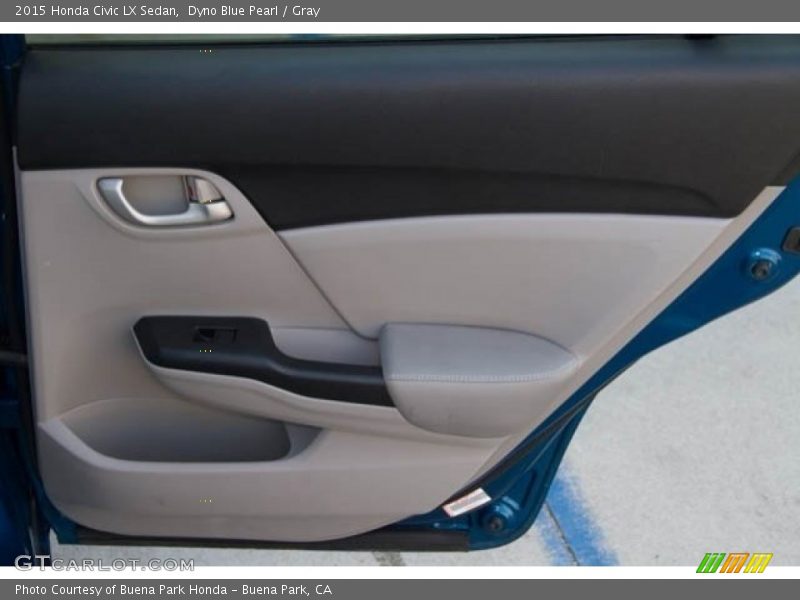 Dyno Blue Pearl / Gray 2015 Honda Civic LX Sedan