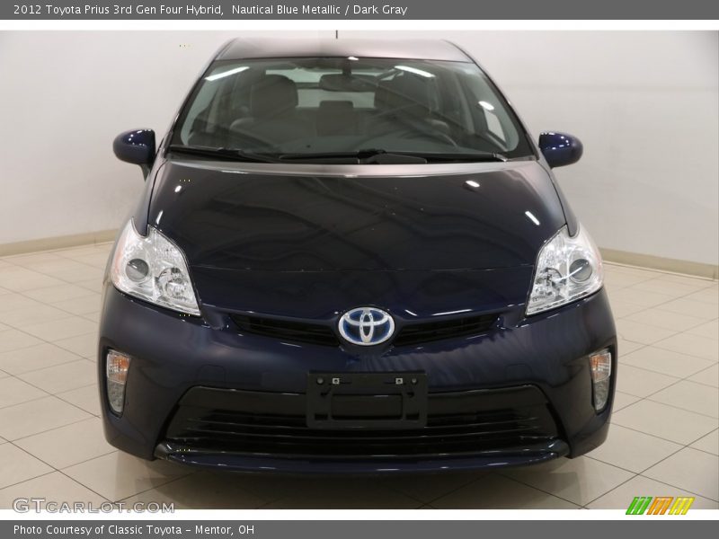 Nautical Blue Metallic / Dark Gray 2012 Toyota Prius 3rd Gen Four Hybrid