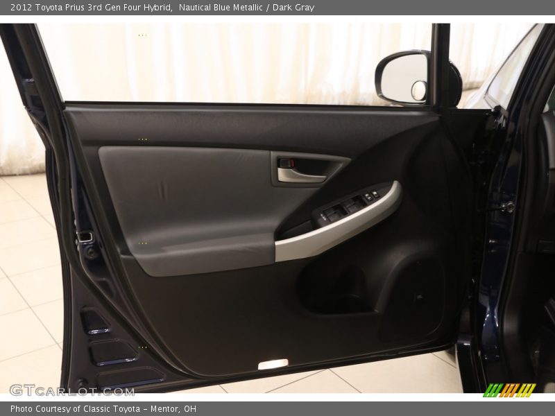 Nautical Blue Metallic / Dark Gray 2012 Toyota Prius 3rd Gen Four Hybrid