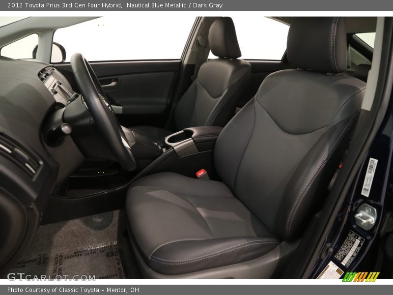 Nautical Blue Metallic / Dark Gray 2012 Toyota Prius 3rd Gen Four Hybrid