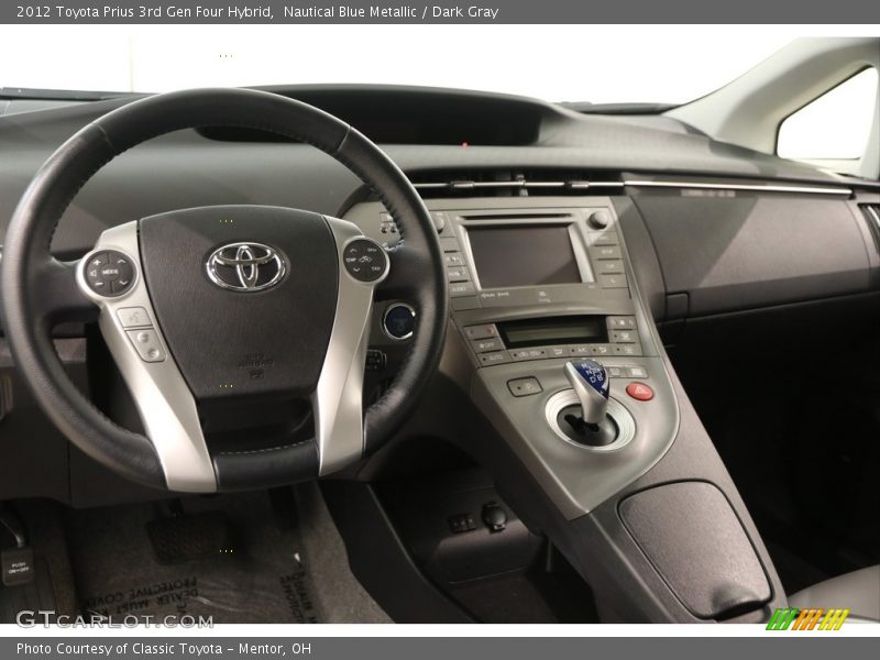 Nautical Blue Metallic / Dark Gray 2012 Toyota Prius 3rd Gen Four Hybrid