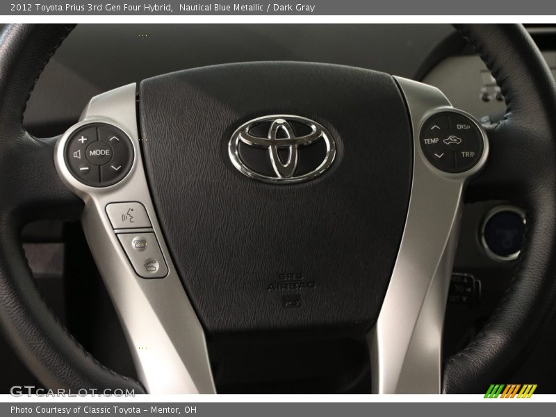 Nautical Blue Metallic / Dark Gray 2012 Toyota Prius 3rd Gen Four Hybrid