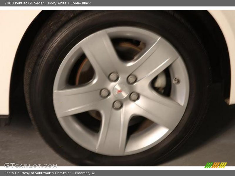 Ivory White / Ebony Black 2008 Pontiac G6 Sedan