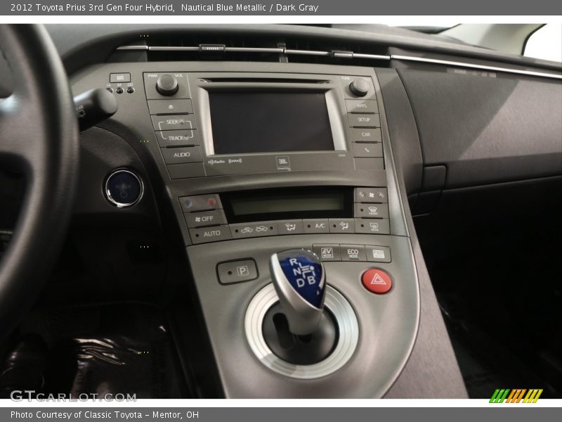 Nautical Blue Metallic / Dark Gray 2012 Toyota Prius 3rd Gen Four Hybrid