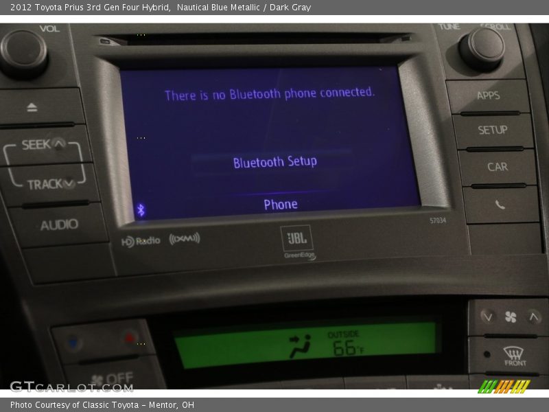 Nautical Blue Metallic / Dark Gray 2012 Toyota Prius 3rd Gen Four Hybrid