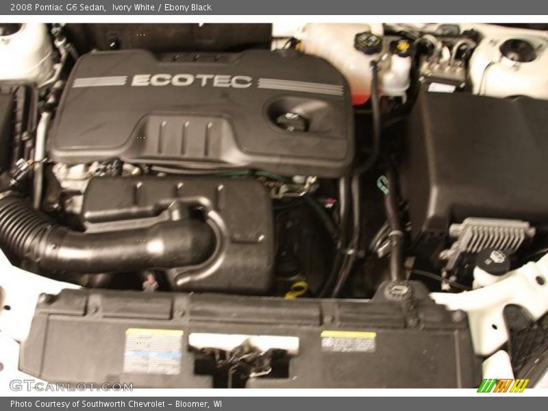 Ivory White / Ebony Black 2008 Pontiac G6 Sedan