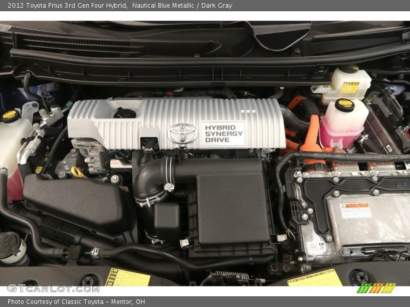 Nautical Blue Metallic / Dark Gray 2012 Toyota Prius 3rd Gen Four Hybrid