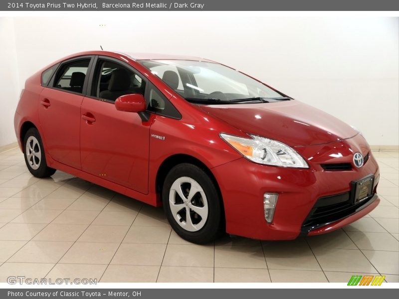 Barcelona Red Metallic / Dark Gray 2014 Toyota Prius Two Hybrid