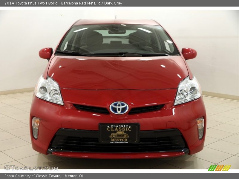 Barcelona Red Metallic / Dark Gray 2014 Toyota Prius Two Hybrid