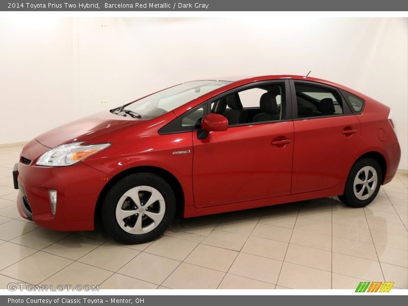 Barcelona Red Metallic / Dark Gray 2014 Toyota Prius Two Hybrid