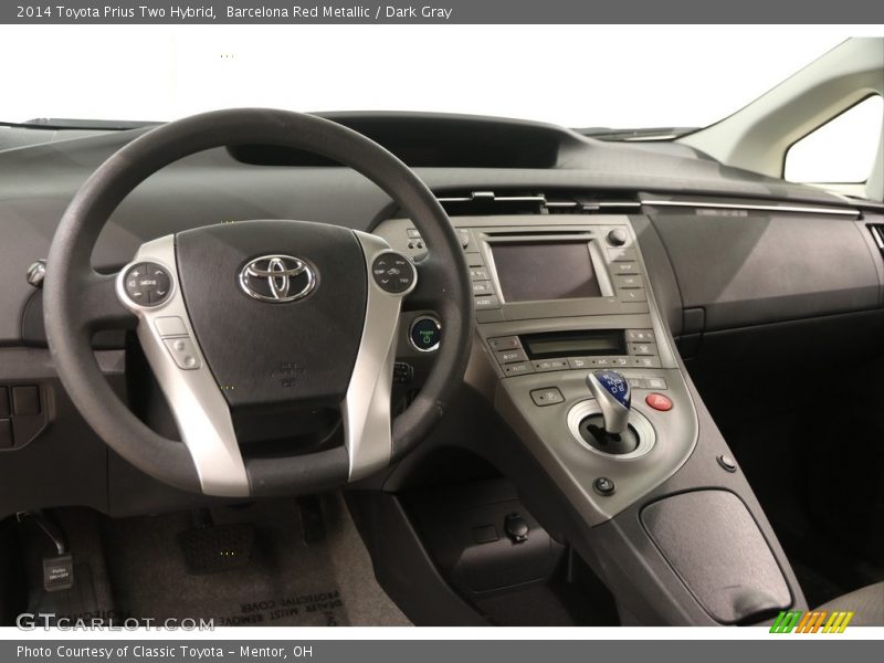 Barcelona Red Metallic / Dark Gray 2014 Toyota Prius Two Hybrid