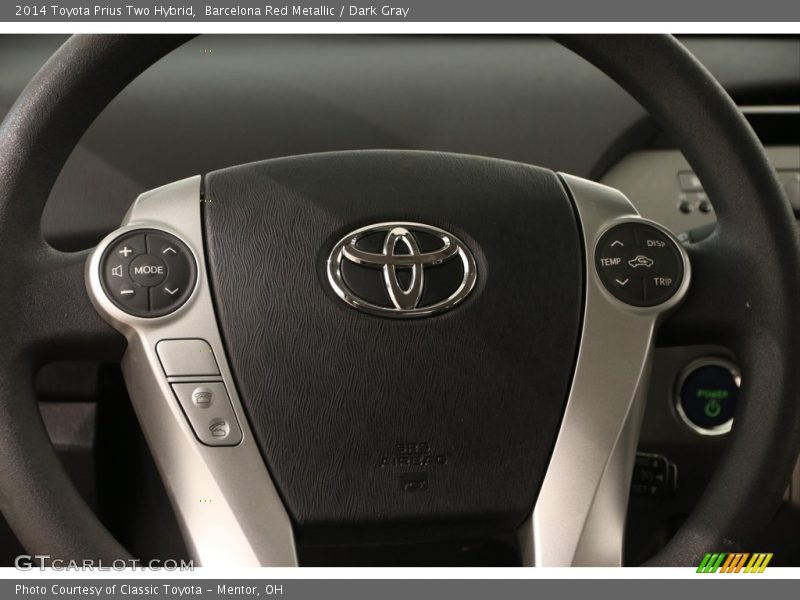 Barcelona Red Metallic / Dark Gray 2014 Toyota Prius Two Hybrid