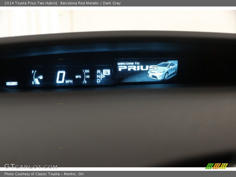 Barcelona Red Metallic / Dark Gray 2014 Toyota Prius Two Hybrid