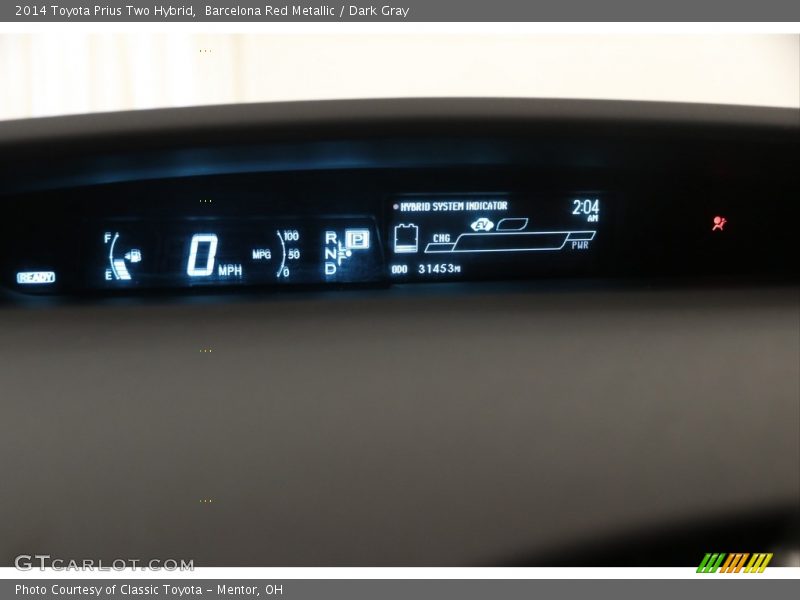Barcelona Red Metallic / Dark Gray 2014 Toyota Prius Two Hybrid