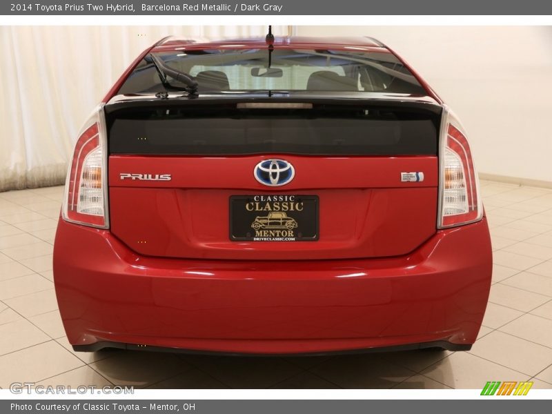 Barcelona Red Metallic / Dark Gray 2014 Toyota Prius Two Hybrid