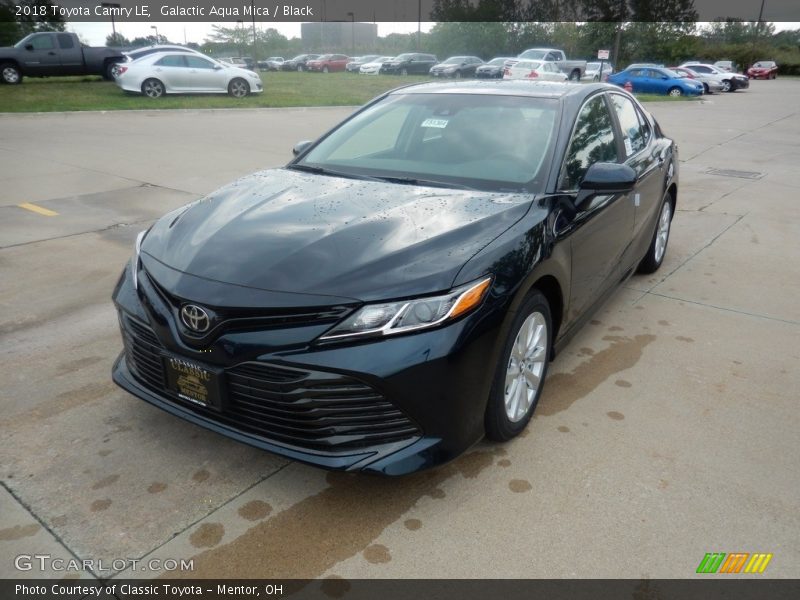 Galactic Aqua Mica / Black 2018 Toyota Camry LE