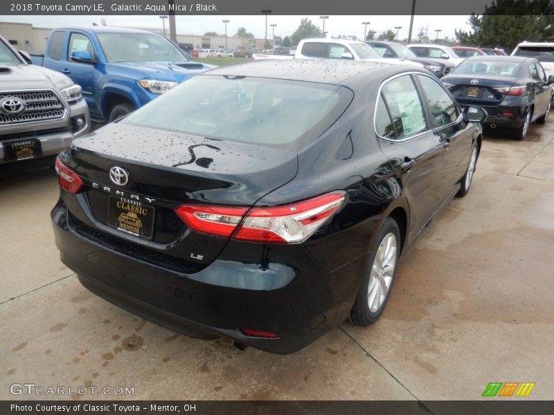 Galactic Aqua Mica / Black 2018 Toyota Camry LE