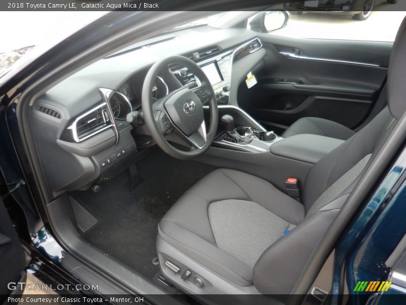 Galactic Aqua Mica / Black 2018 Toyota Camry LE