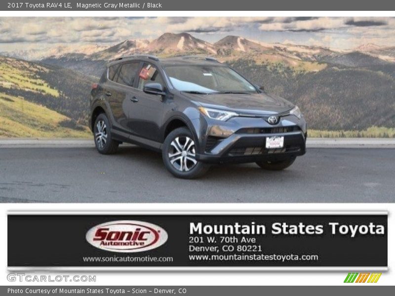Magnetic Gray Metallic / Black 2017 Toyota RAV4 LE