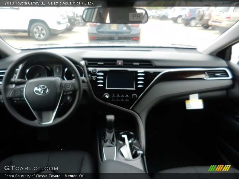 Galactic Aqua Mica / Black 2018 Toyota Camry LE