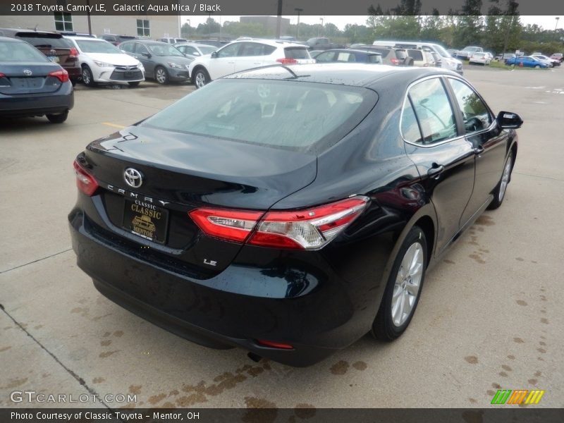 Galactic Aqua Mica / Black 2018 Toyota Camry LE