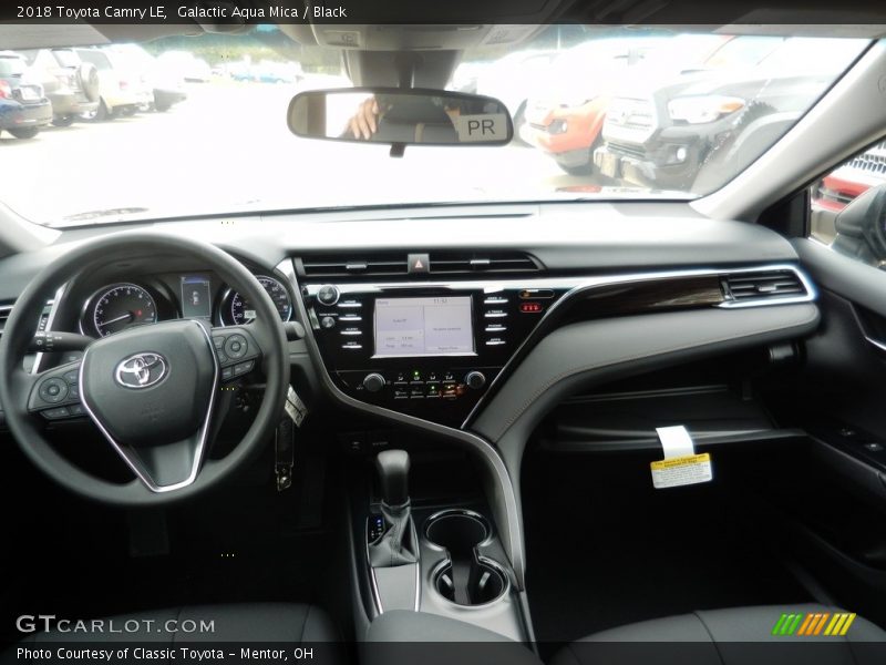 Galactic Aqua Mica / Black 2018 Toyota Camry LE